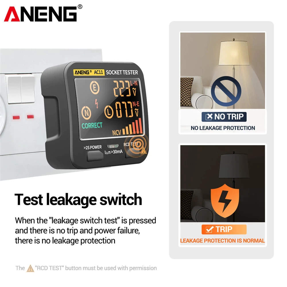 Дигитален тестер за контакти ANENG AC11