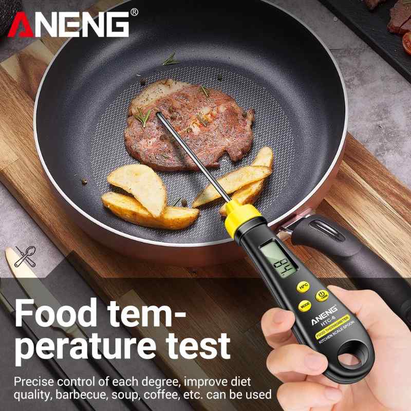 Кухненска везна мерителна лъжица ANENG HTC-6 с функция термометър