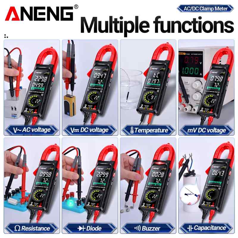 Цифров мултицет ANENG ST213 с амперклещи за постоянен и променлив ток