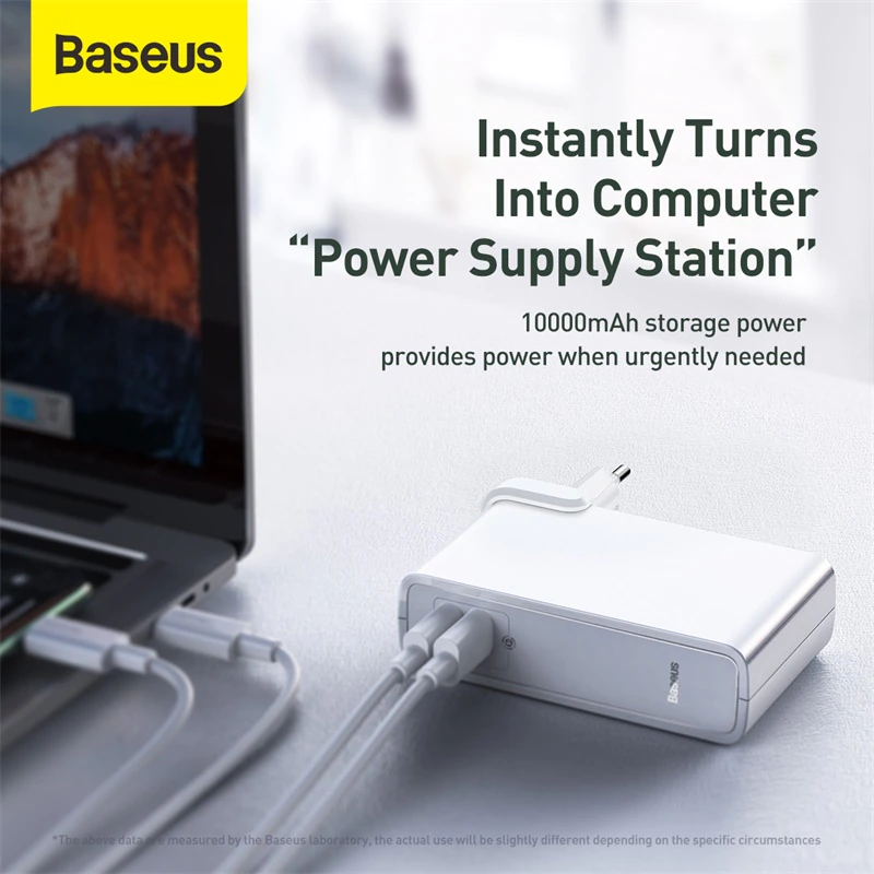 Baseus Power Station 2в1 зарядно 45W и батерия 10000mAh EU