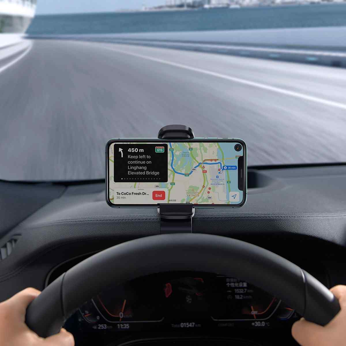 Черна стойка за мобилен телефон Baseus Big Mouth Pro car Черна стойка за мобилен телефон Baseus Big Mouth Pro car