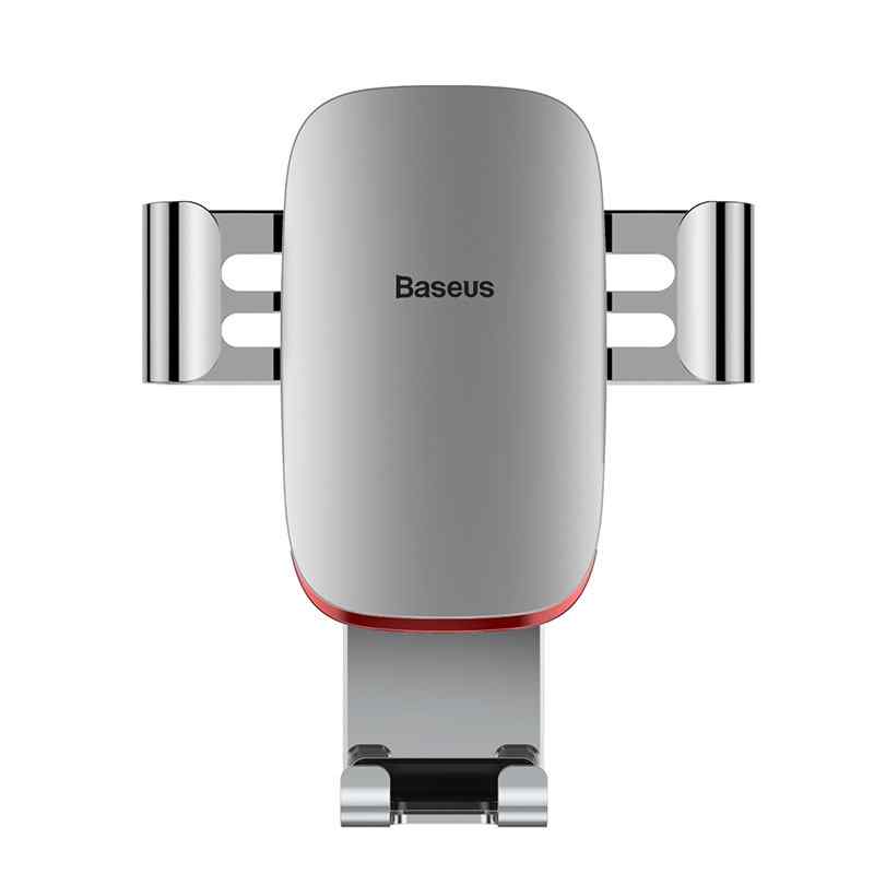 Сребърна гравитационна стойка Baseus за телефон за вентилационен отвор