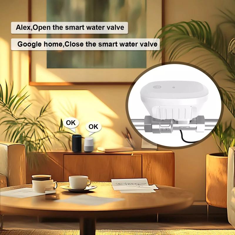 Tuya смарт Wi-Fi сферичен кран Frankever FK-BV05 с измерване на температура, разход на вода, таймери, аларми