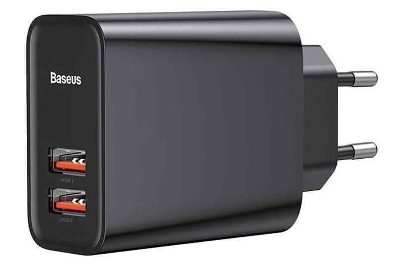 Мрежово зарядно устройство с 2 USB порта Baseus BS-EU906 CCFS-E01 30W