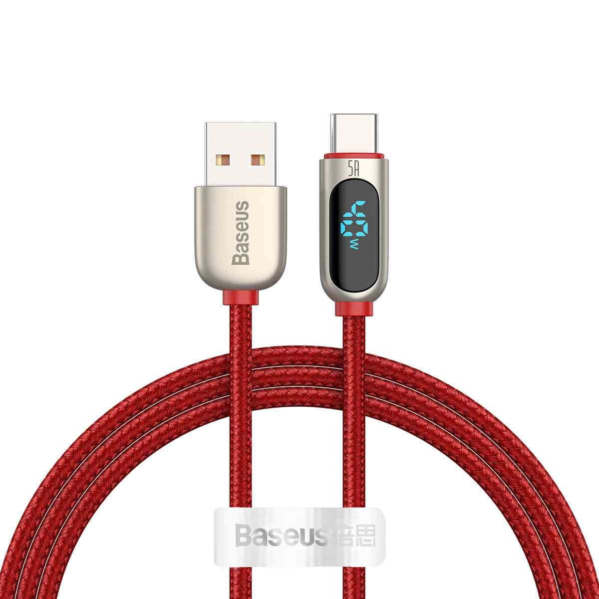 Baseus Display кабел USB към Type-C 5A 1m червен