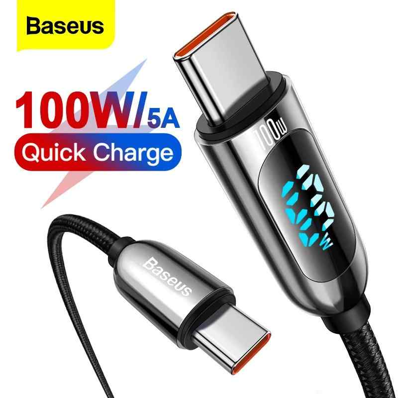 Baseus Display кабел USB-C към Type-C 100W 1m (черен)