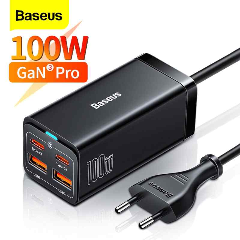 Универсално бързо зарядно устройство Baseus GaN3 Pro CCDK100UE 100W