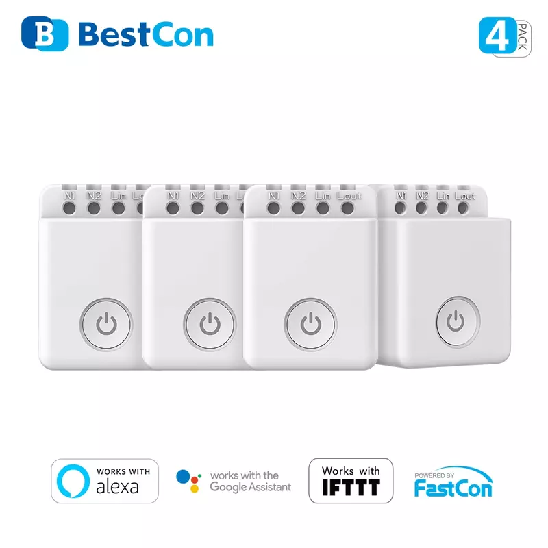 BestCon MCB1 реле с Wi-Fi управление  комплект (четири броя)