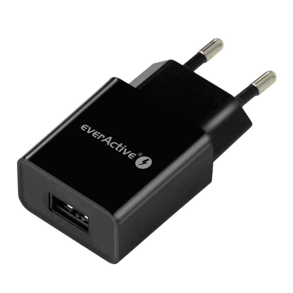 Мрежово зарядно устройство EverActive SC-200B 1xUSB 2.4A Мрежово зарядно устройство EverActive SC-200B 1xUSB 2.4A