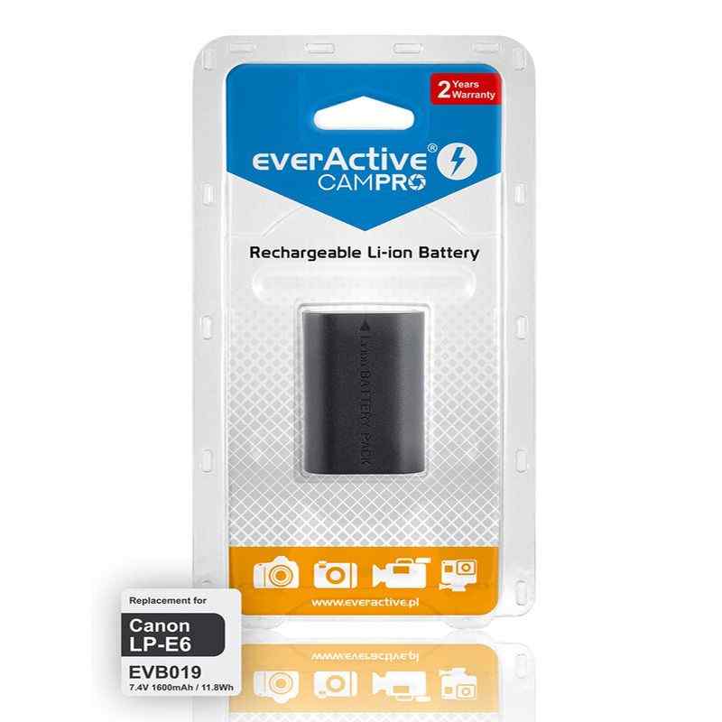 Батерия everActive CamPro LP-E6 (заместител за Canon LP-E6)