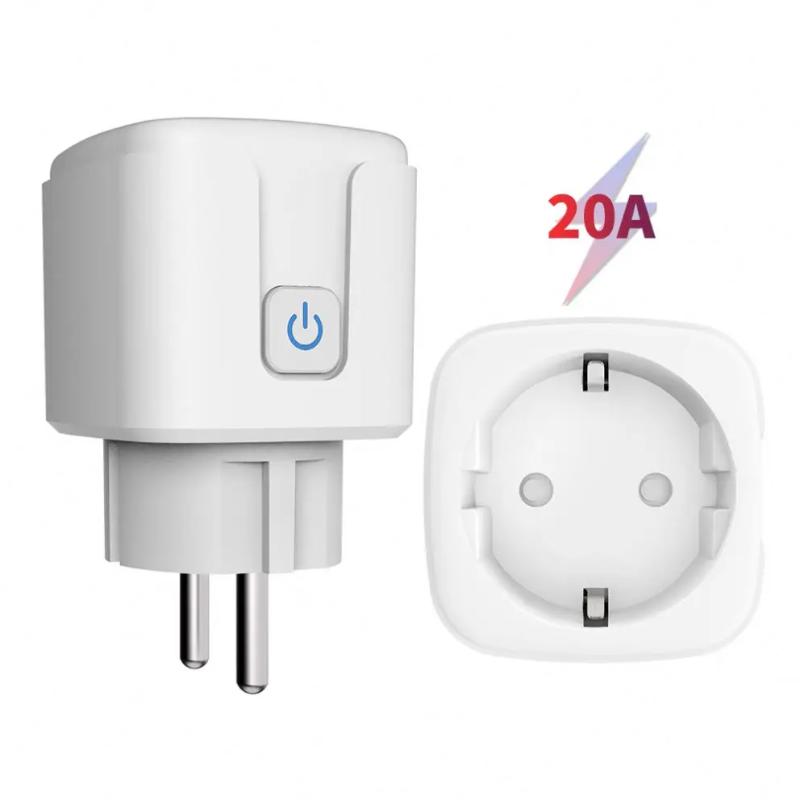 Tuya смарт контакт с измерване на енергия, 100-250VAC 20A 4200W Tuya смарт контакт с измерване на енергия, 100-250VAC 20A 4200W