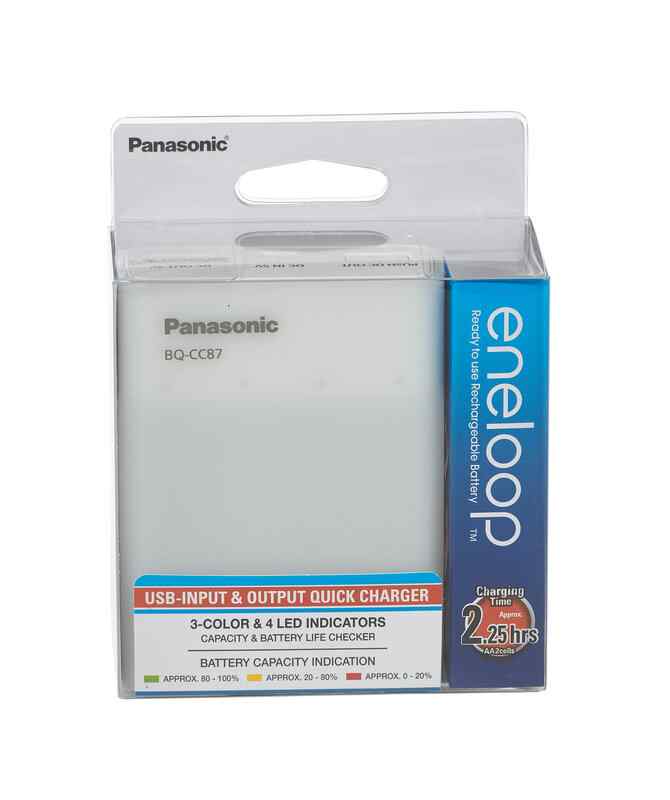 Power bank Panasonic Eneloop BQ-CC87 + 4xR6/AA Eneloop 2000mAh